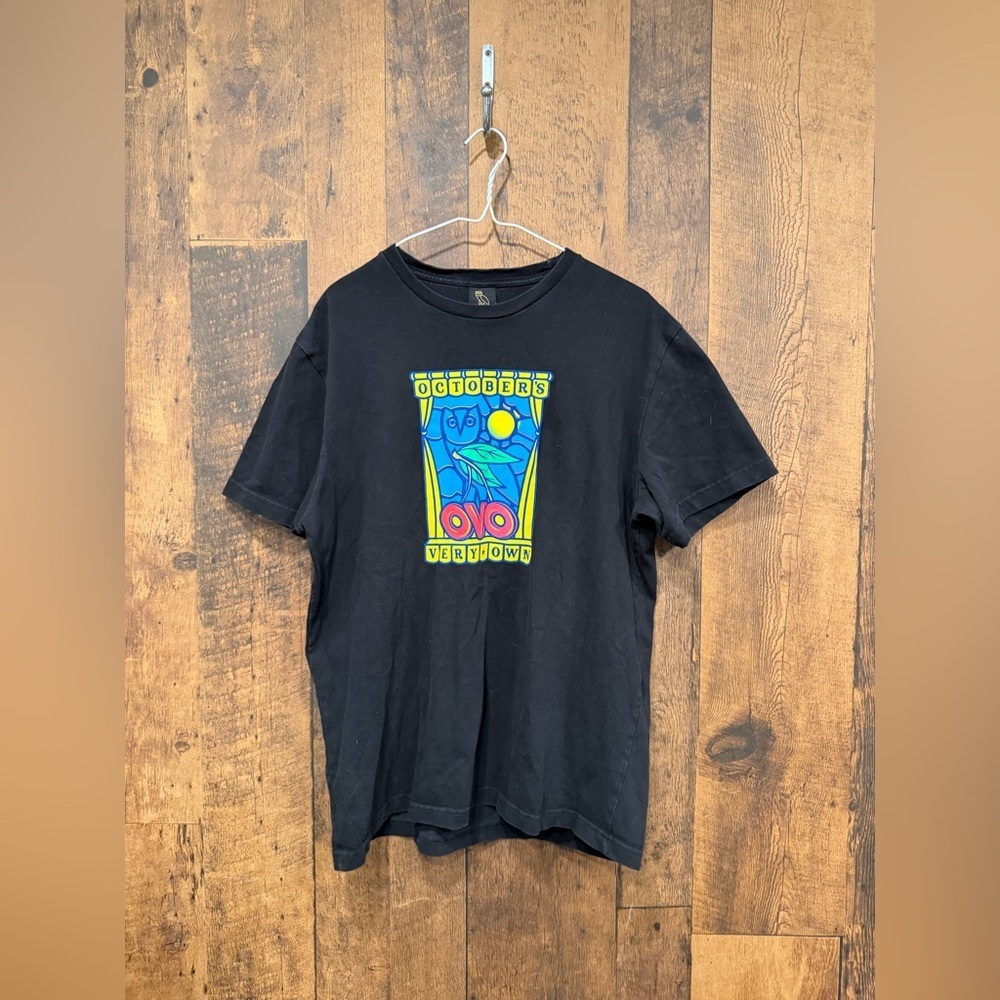 Octobers very own OVO black t shirt graphics large